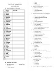 Vocabulary Test - ESL worksheet by husnu474