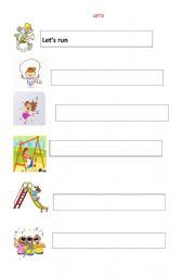 English Worksheet: at the playground