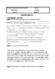 English Worksheet: english test 