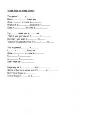 English Worksheet: Come Rain or Come Shine