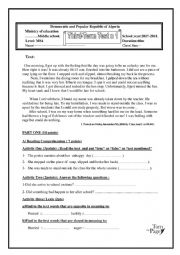 English Worksheet: A bad day