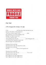 lFragile, Sting : song worksheet