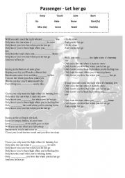 English Worksheet: Let her go - Passenger