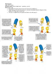 English Worksheet: The Simpsons - daily routine