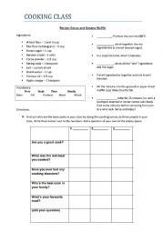 English Worksheet: Cooking a muffin