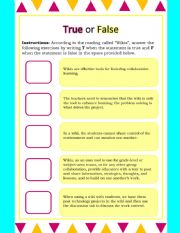 English Worksheet: Wikis