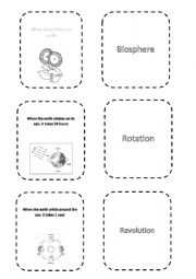 English Worksheet: Universe Vocabulary Flashcards