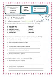 English Worksheet: Week 7 Skills quiz for A2