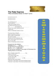 English Worksheet: The Polar Express  