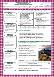 English Worksheet: Relative Pronouns