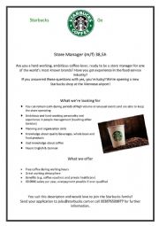 Starbucks Role Play Job Interviews