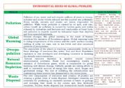 English Worksheet: Environmental problems