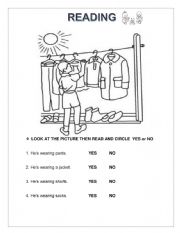 English Worksheet: READING