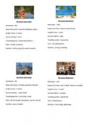 English Worksheet: dream destination 