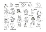 English Worksheet: clothes for kids