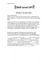 English Worksheet: Present Simple to Past Simple