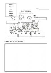 English Worksheet: family members