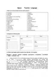 English Worksheet: space tourism 