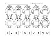 English Worksheet: Number Penguins