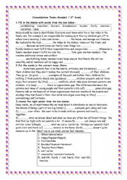 English Worksheet: language tasks