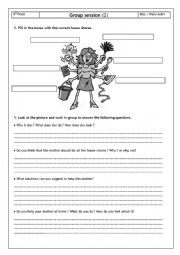 English Worksheet: Group session /   Module 1 lesson 2 (9th form)