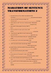 MARATHON OF SENTENCE TRANSFORMATIONS 2