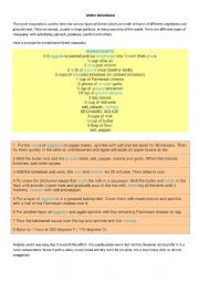 English Worksheet: Greek Traditional meal - Moussaka