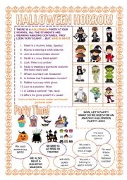 English Worksheet: Halloween Horror!