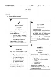 English Worksheet: Job advertisements