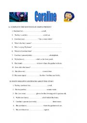 English Worksheet: Coraline