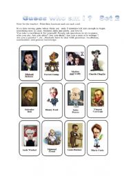 English Worksheet: Guess who set 2