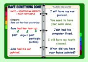 English Worksheet: HAVE SOMETHING DONE