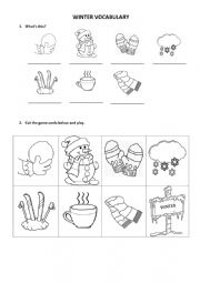 Winter vocabulary - ESL worksheet by nancycb