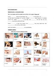 English Worksheet: At the beauty salon