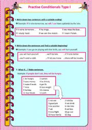 Exercises on Conditionals 1 (oral or written)