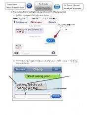 English Worksheet: TEXTING LANGUAGE SMS AND EMAIL
