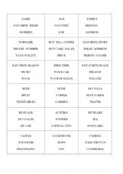 English Worksheet: Topics for speaking