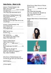 English Worksheet: Bebe Rexha - Meant To Be