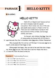 English Worksheet: Kitty