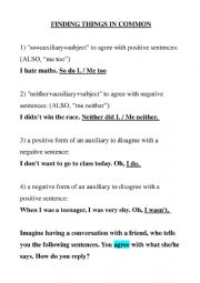 English Worksheet: things we have in commom