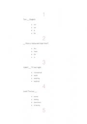 English Worksheet: Placement Test 