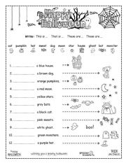 English Worksheet: Halloween