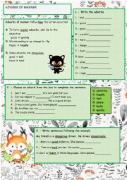 English Worksheet: Adverbs of manner