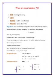 English Worksheet: what are your hobbies?