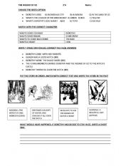 English Worksheet: THE WIZARD OF OZ