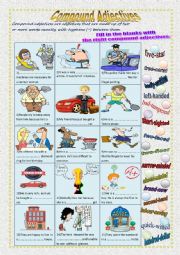 English Worksheet: COMPOUND ADJECTIVES