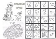 English Worksheet: welcome back