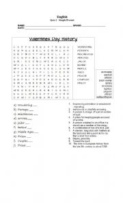 English Worksheet: Valentines day puzzel 