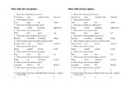 English Worksheet: Get to know me: How well can you guess?