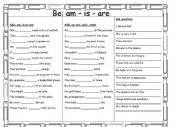 English Worksheet: Be